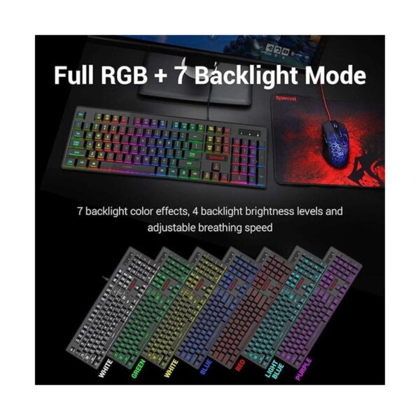 Redragon K509RGB Teclado para juegos de PC de 104 teclas