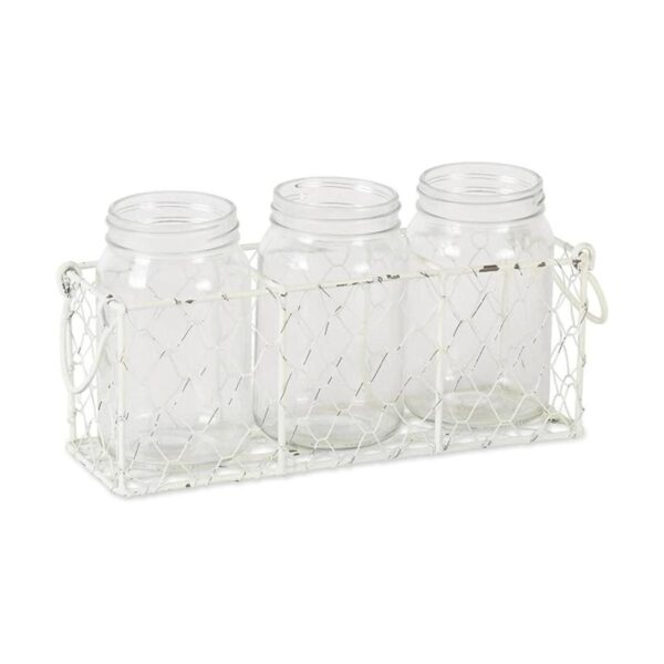 DII Chicken Wire Collection Cesta vintage con jarrones_1