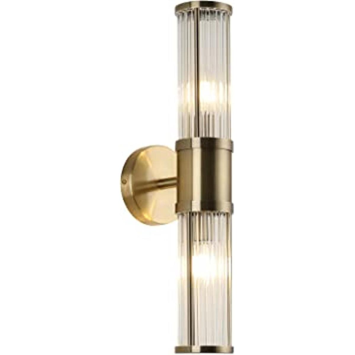 Lámpara de pared de cristal para interiores bronce