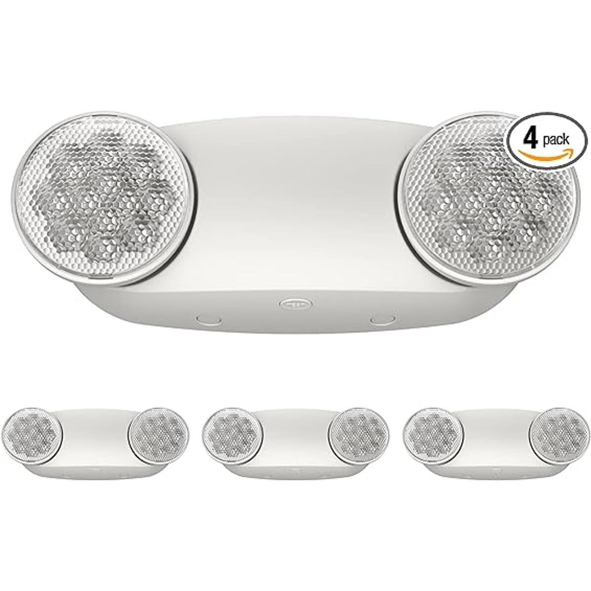 SPECTSUN Paquete de 4 luces de emergencia blancas luz de