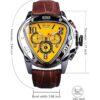 Jaragar Reloj de pulsera mecánico automático dorado para_6