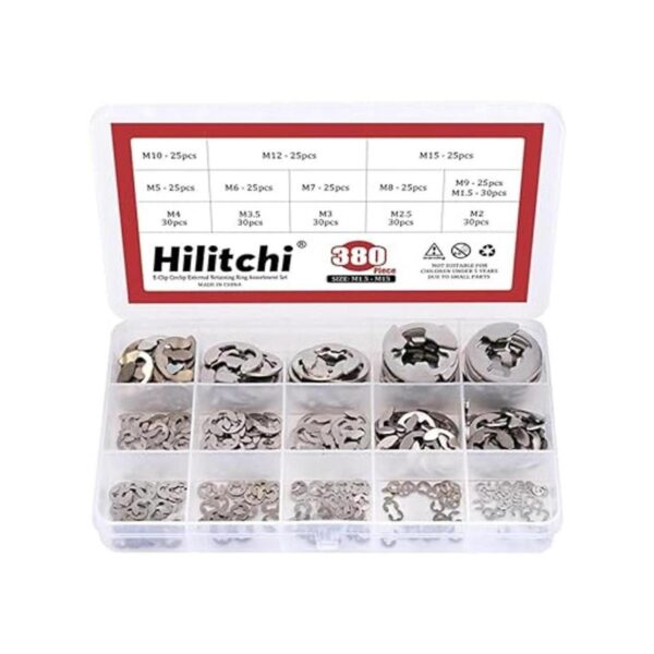 Hilitchi Juego de anillos de retención externos de acero