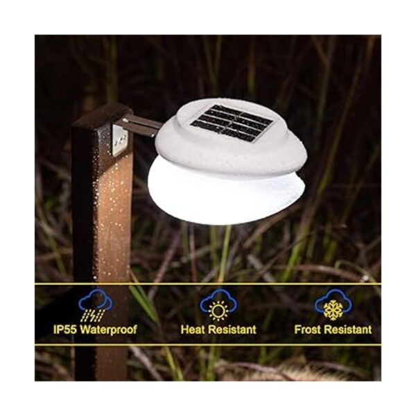 ROSHWEY Luces de canalón paquete de 6 luces solares para