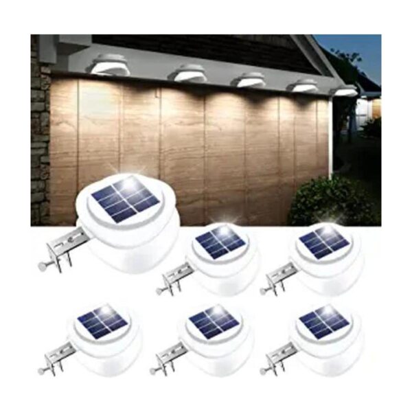 ROSHWEY Luces de canalón paquete de 6 luces solares para