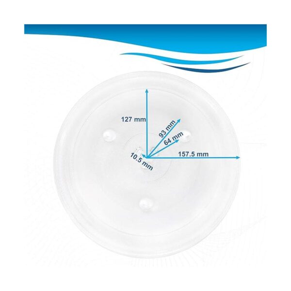 HQRP 12 38 inch bandeja de vidrio giratoria para