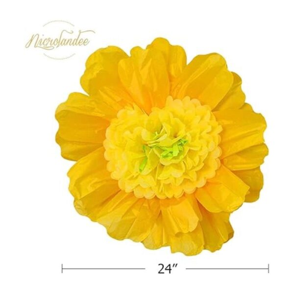 Nicrolandee Paquete de 6 flores de papel de seda grandes_6