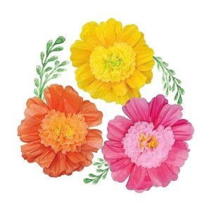 Nicrolandee Paquete de 6 flores de papel de seda grandes_1