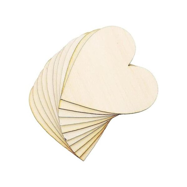 Frienda Corazones de madera de 3.15 pulgadas discos de