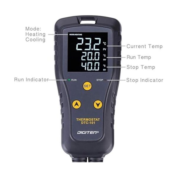 DIGITEN Controlador de temperatura de termostato DTC101_2