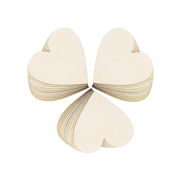 Frienda Corazones de madera de 3.15 pulgadas discos de