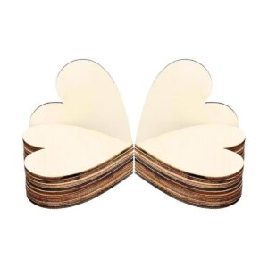 Frienda Corazones de madera de 3.15 pulgadas discos de