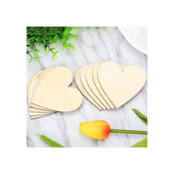 Frienda Corazones de madera de 3.15 pulgadas discos de
