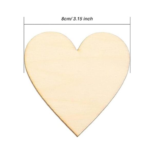 Frienda Corazones de madera de 3.15 pulgadas discos de