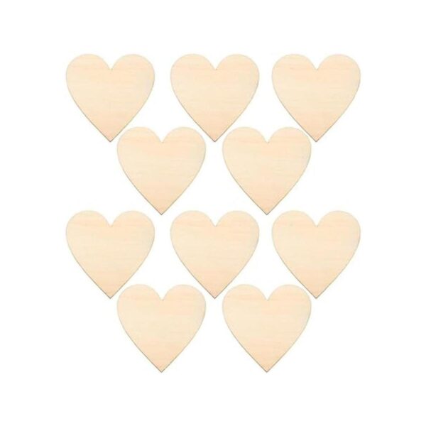 Frienda Corazones de madera de 3.15 pulgadas discos de