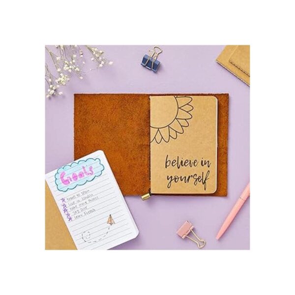 Paquete de 12 cuadernos de papel kraft A6 Happy Journal_3