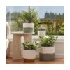 LA JOLIE MUSE Macetas de jardín de cerámica blanca de 6.7_5