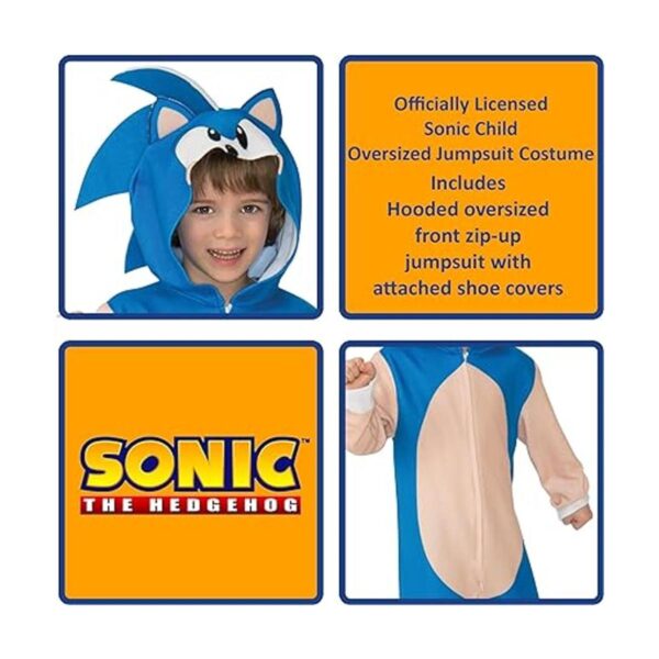Rubies Disfraz de mono de gran tamaño Sonic para niños_2