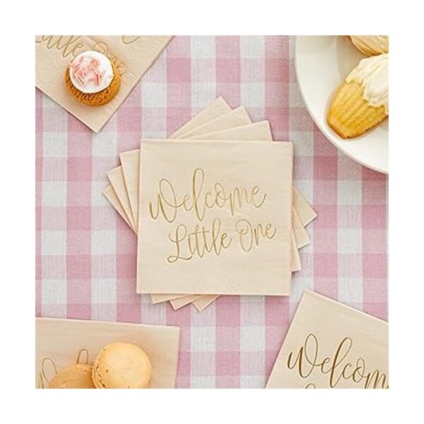 Paquete de 50 servilletas neutrales para baby shower_2