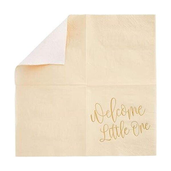 Paquete de 50 servilletas neutrales para baby shower_3
