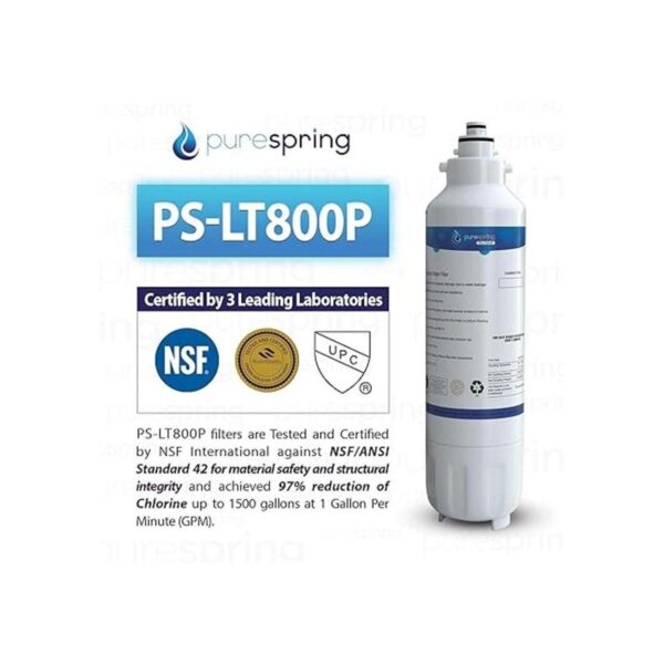 PureSpring LGLT800P Cartucho de refrigerador con filtro