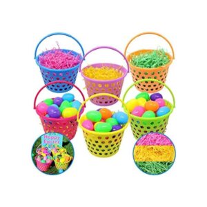 Joyin Toy 6 cestas de huevos de Pascua de 8 pulgadas con_1
