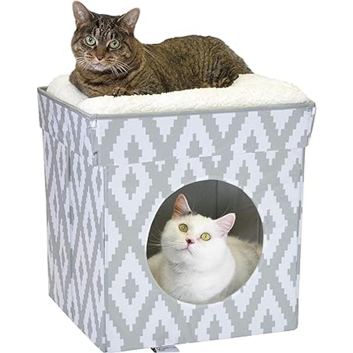 Kitty City Cama grande para gatos cubo apilable para