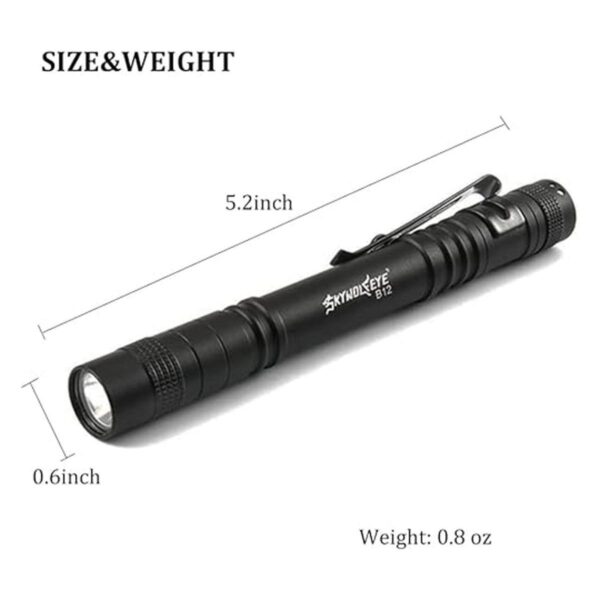 Cussity Luz de bolígrafo linterna LED de bolsillo 5