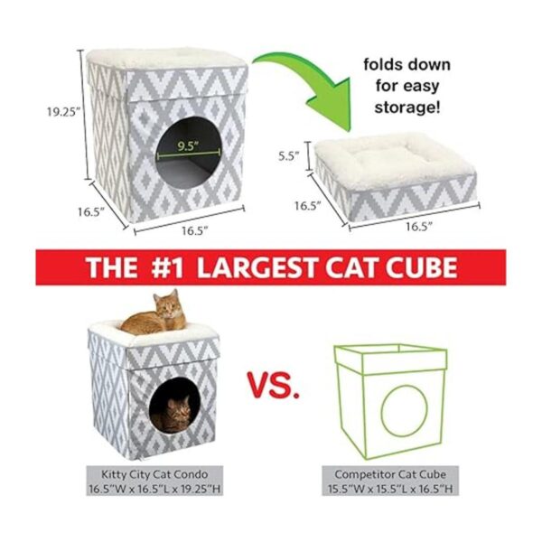 Kitty City Cama grande para gatos cubo apilable para_3