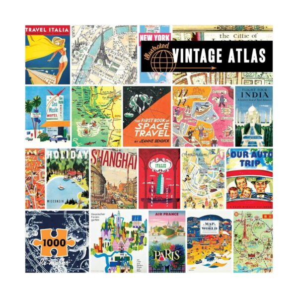 ReMarks Rompecabezas vintage Atlas rompecabezas de 1000_1