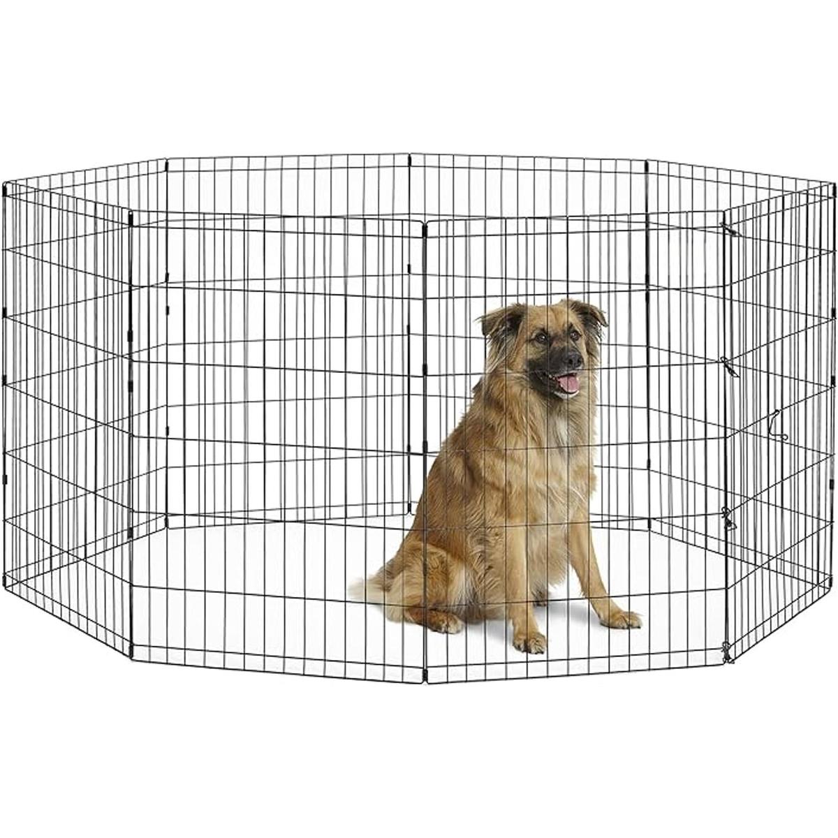 New World Dog Exercise Pen Playpen 18Inch No Door Black