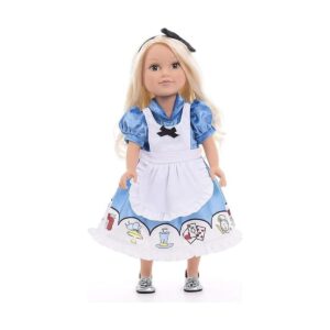 Little Adventures Vestido de muñeca de princesa Alicia con_1