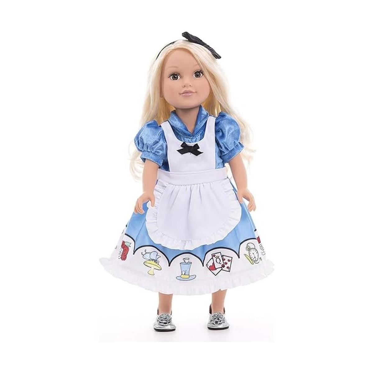 Little Adventures Vestido de muñeca de princesa Alicia con
