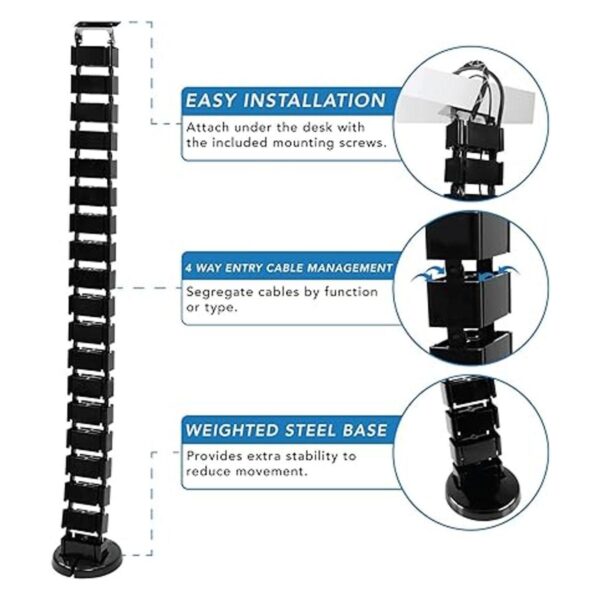 MountIt Cable de gestión de la columna vertebral