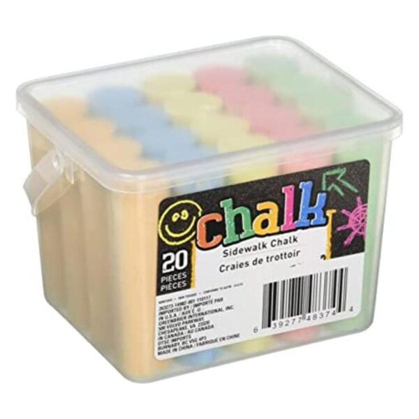 Chalk Sidewalk 20 tizas de 5 colores Rojo naranja_1