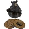 Black Bear Juego de 5 posavasos con base de almohadilla_2