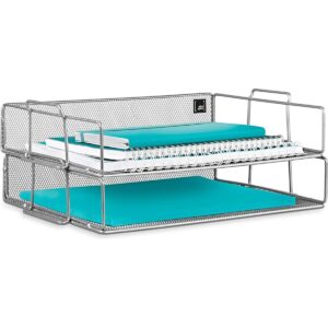 Mindspace Bandeja apilable para letras de 2 niveles