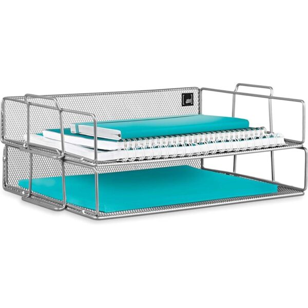 Mindspace Bandeja apilable para letras de 2 niveles