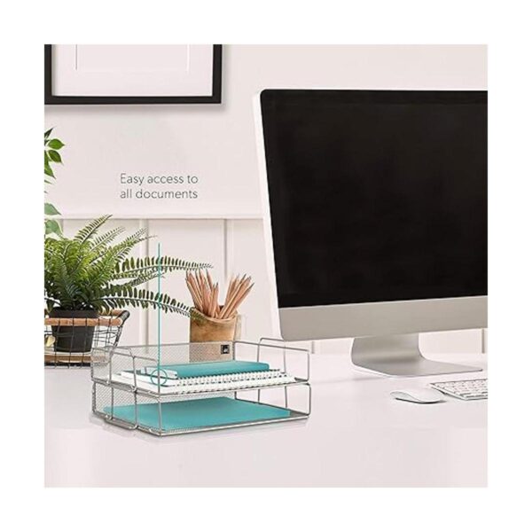 Mindspace Bandeja apilable para letras de 2 niveles