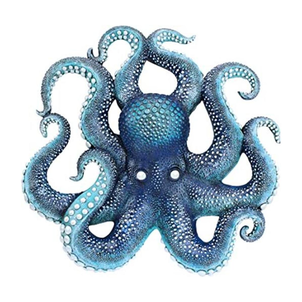 Design Toscano AL96425 Escultura de pared de pulpo azul