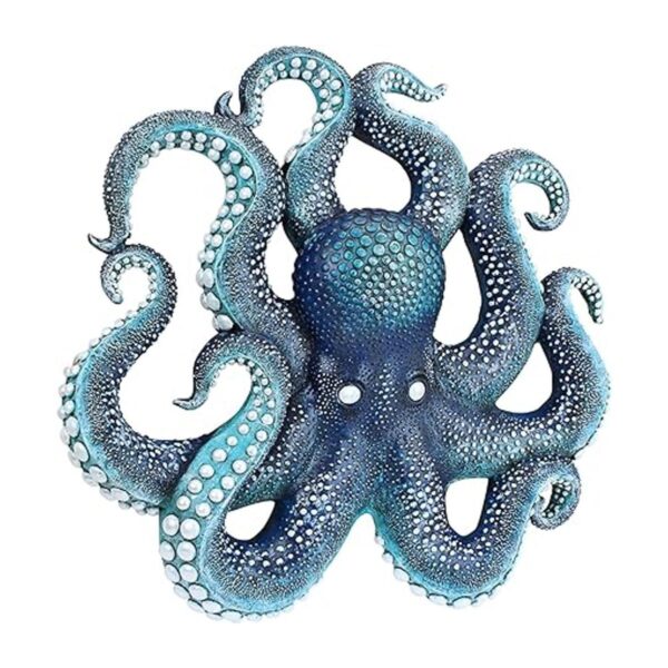 Design Toscano AL96425 Escultura de pared de pulpo azul_3