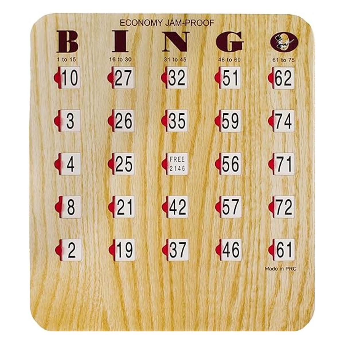 MR CHIPS Tarjetas de bingo deslizantes a prueba de atascos