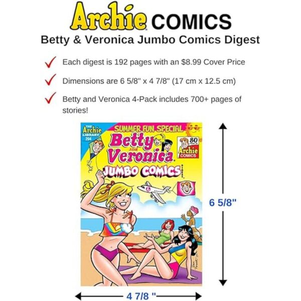 Archie Comics Betty and Veronica Digest Paquete de 4_2