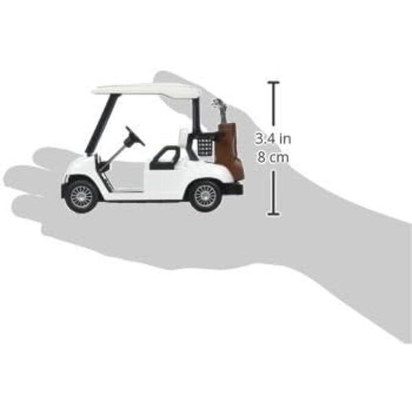 KiNSFUN Carrito de golf blanco sin calcomanía de 4_3