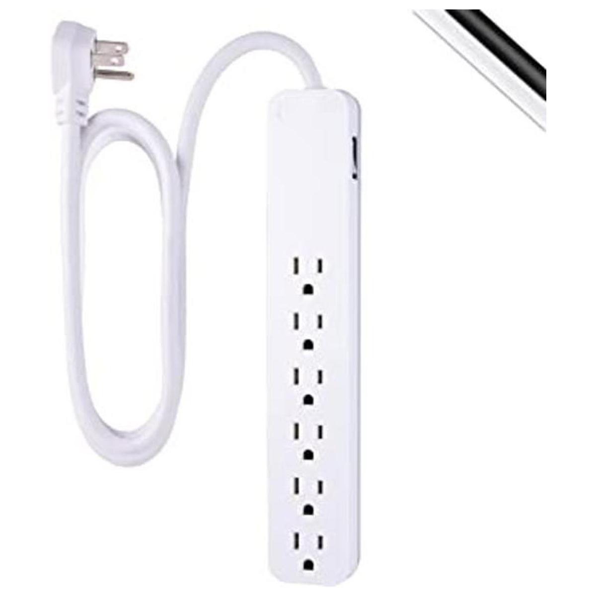 GE Protector contra sobretensiones de 6 tomas cable de