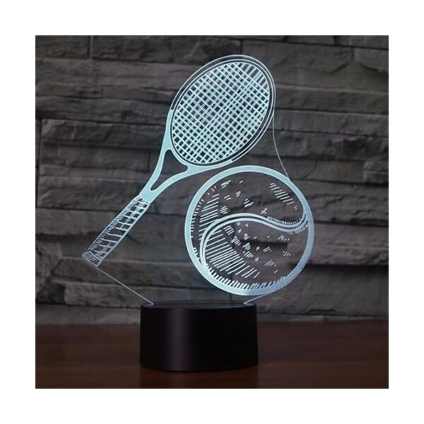 Luz nocturna de tenis 3D control remoto mesa táctil