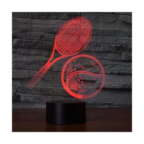 Luz nocturna de tenis 3D control remoto mesa táctil