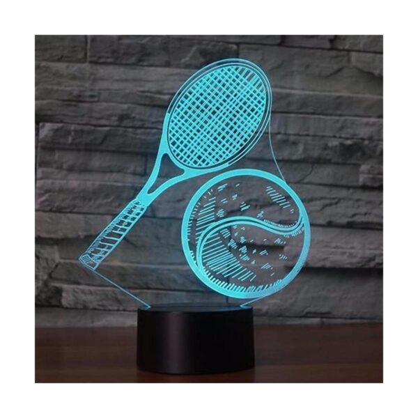 Luz nocturna de tenis 3D control remoto mesa táctil