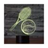 Luz nocturna de tenis 3D control remoto mesa táctil