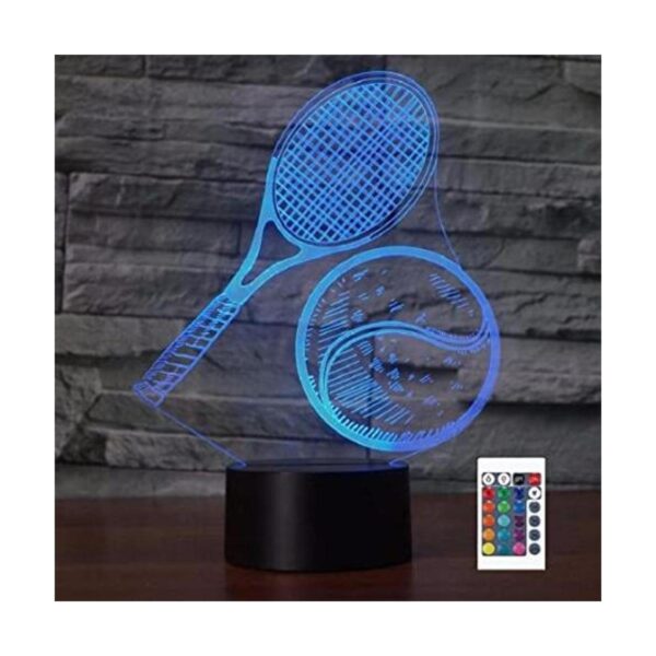 Luz nocturna de tenis 3D control remoto mesa táctil
