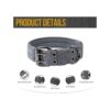 OneTigris Collar militar ajustable para perro con anillo_3